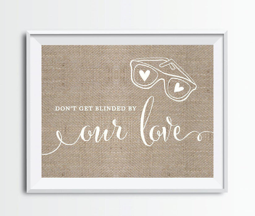 Andaz Press 8.5 x 11 Burlap Wedding Party Signs-Set of 1-Andaz Press-Mr. & Mrs.-