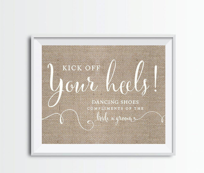 Andaz Press 8.5 x 11 Burlap Wedding Party Signs-Set of 1-Andaz Press-Mr. & Mrs.-