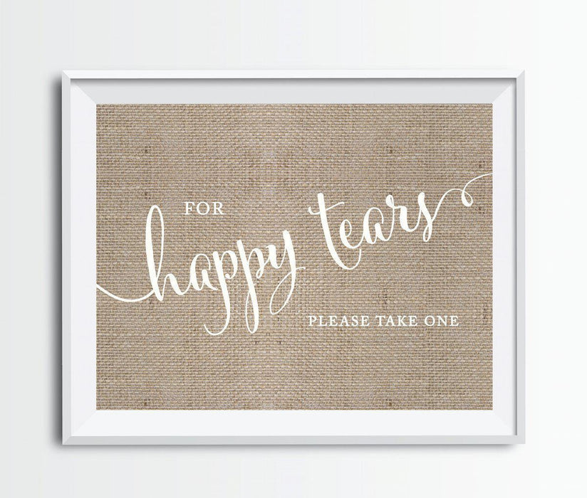 Andaz Press 8.5 x 11 Burlap Wedding Party Signs-Set of 1-Andaz Press-Mr. & Mrs.-