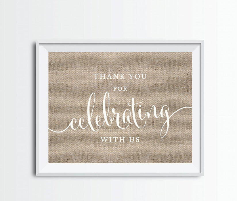 Andaz Press 8.5 x 11 Burlap Wedding Party Signs-Set of 1-Andaz Press-Mr. & Mrs.-