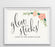 Andaz Press 8.5" x 11" Floral Roses Wedding Party Signs-Set of 1-Andaz Press-Mr. & Mrs.-