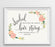 Andaz Press 8.5" x 11" Floral Roses Wedding Party Signs-Set of 1-Andaz Press-Mr. & Mrs.-