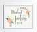 Andaz Press 8.5" x 11" Floral Roses Wedding Party Signs-Set of 1-Andaz Press-Mr. & Mrs.-