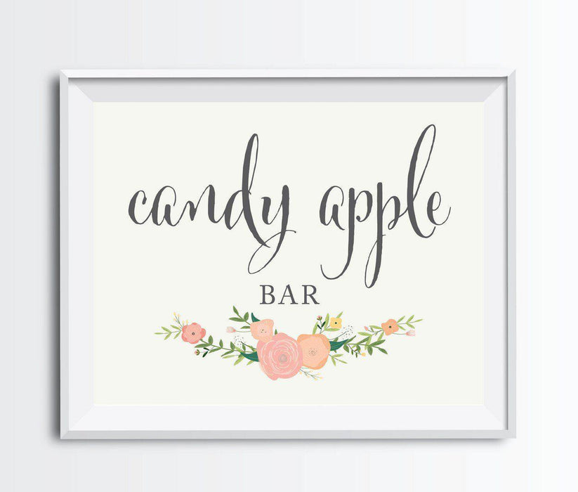 Andaz Press 8.5" x 11" Floral Roses Wedding Party Signs-Set of 1-Andaz Press-Mr. & Mrs.-