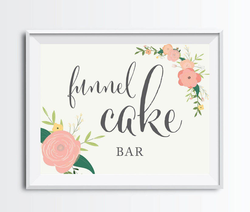 Andaz Press 8.5" x 11" Floral Roses Wedding Party Signs-Set of 1-Andaz Press-Mr. & Mrs.-