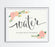 Andaz Press 8.5" x 11" Floral Roses Wedding Party Signs-Set of 1-Andaz Press-Mr. & Mrs.-