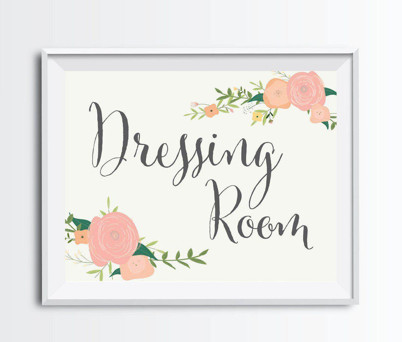 Andaz Press 8.5" x 11" Floral Roses Wedding Party Signs-Set of 1-Andaz Press-Mr. & Mrs.-