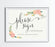 Andaz Press 8.5" x 11" Floral Roses Wedding Party Signs-Set of 1-Andaz Press-Mr. & Mrs.-