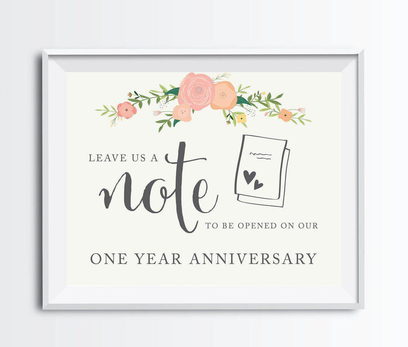 Andaz Press 8.5" x 11" Floral Roses Wedding Party Signs-Set of 1-Andaz Press-Mr. & Mrs.-