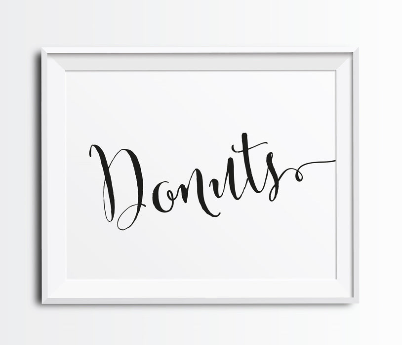 Andaz Press 8.5 x 11 Formal Black & White Wedding Favor Party Signs-Set of 1-Andaz Press-Baby It's Cold Outside - Hot Chocolate-