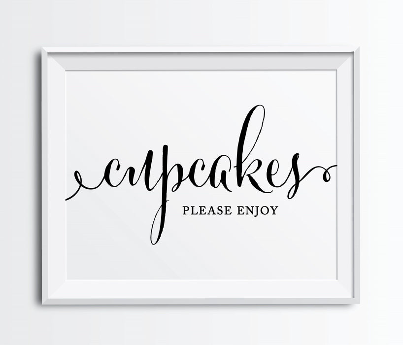 Andaz Press 8.5 x 11 Formal Black & White Wedding Favor Party Signs-Set of 1-Andaz Press-Baby It's Cold Outside - Hot Chocolate-