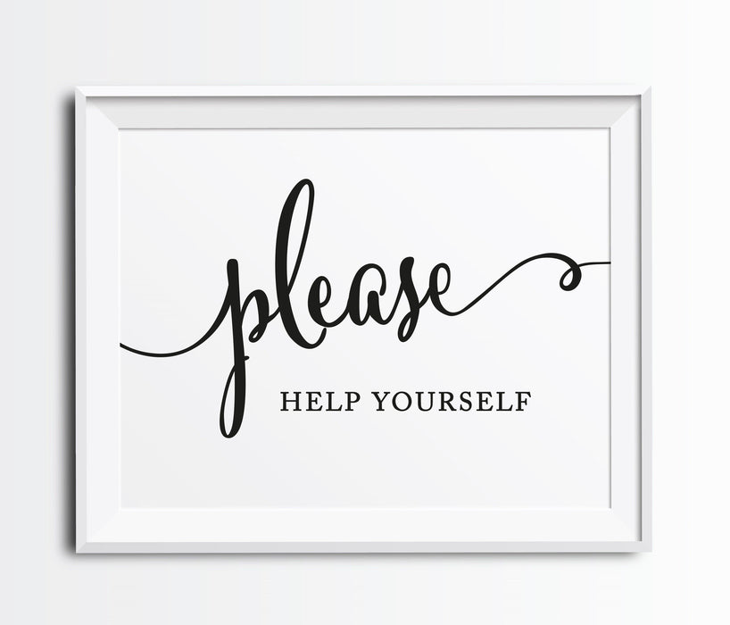 Andaz Press 8.5 x 11 Formal Black & White Wedding Favor Party Signs-Set of 1-Andaz Press-Baby It's Cold Outside - Hot Chocolate-