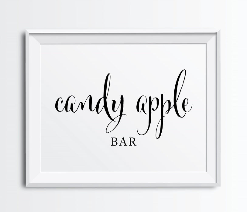 Andaz Press 8.5 x 11 Formal Black & White Wedding Favor Party Signs-Set of 1-Andaz Press-Candy Apple Bar-