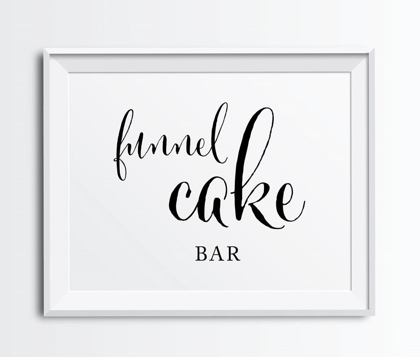 Andaz Press 8.5 x 11 Formal Black & White Wedding Favor Party Signs-Set of 1-Andaz Press-Funnel Cake Bar-