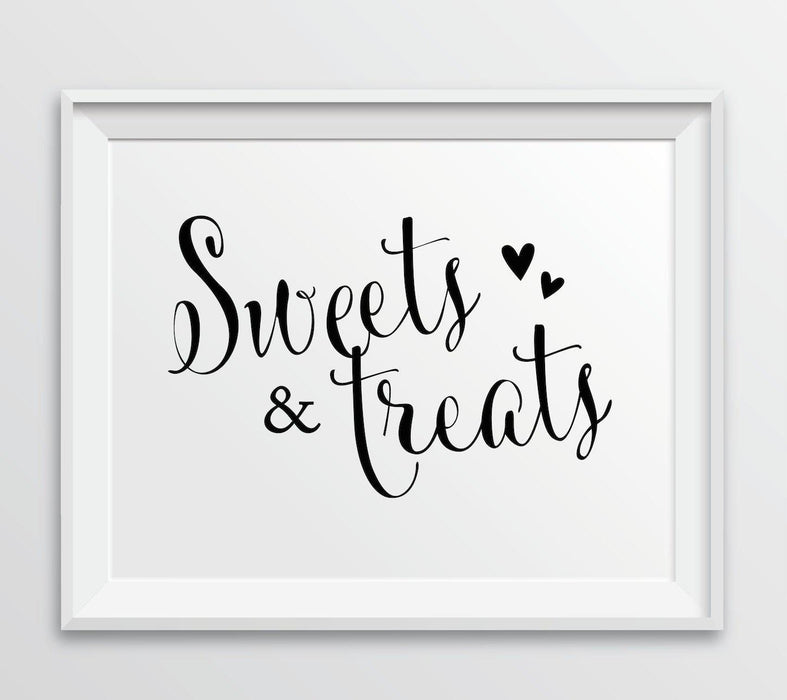 Andaz Press 8.5 x 11 Formal Black & White Wedding Favor Party Signs-Set of 1-Andaz Press-Sweets & Treats-