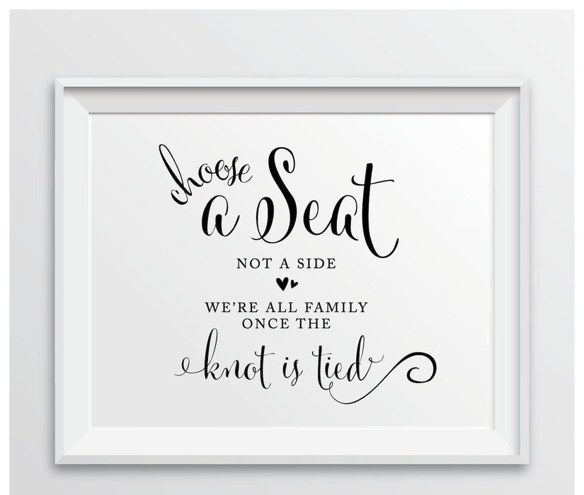 Andaz Press 8.5 x 11-Inch Formal Black & White Wedding Party Signs-Set of 1-Andaz Press-Mr. & Mrs.-