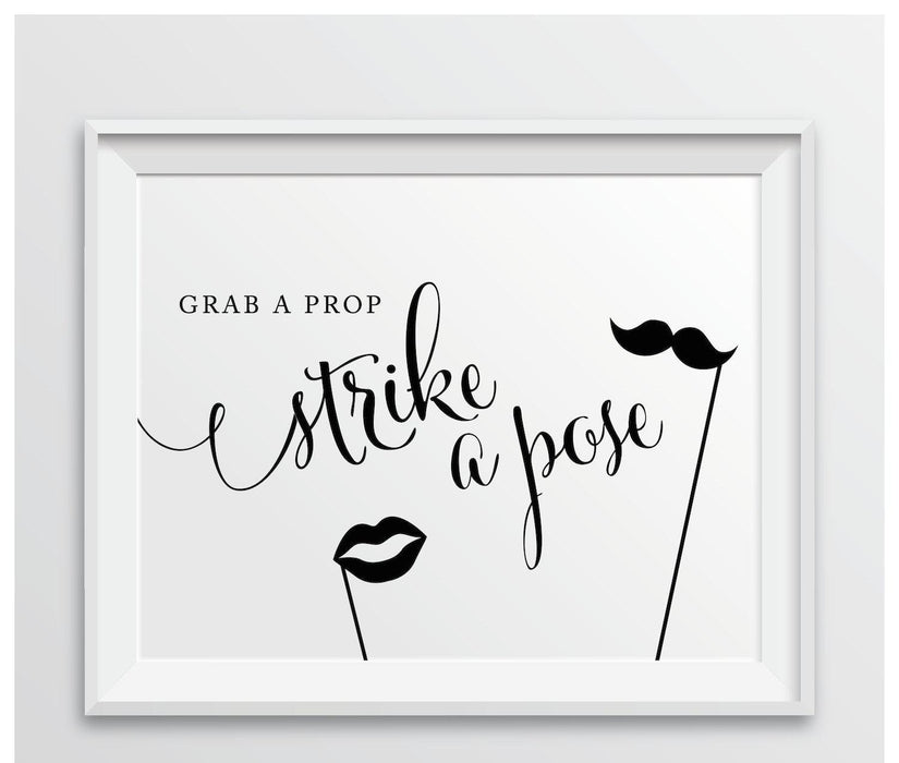 Andaz Press 8.5 x 11-Inch Formal Black & White Wedding Party Signs-Set of 1-Andaz Press-Mr. & Mrs.-