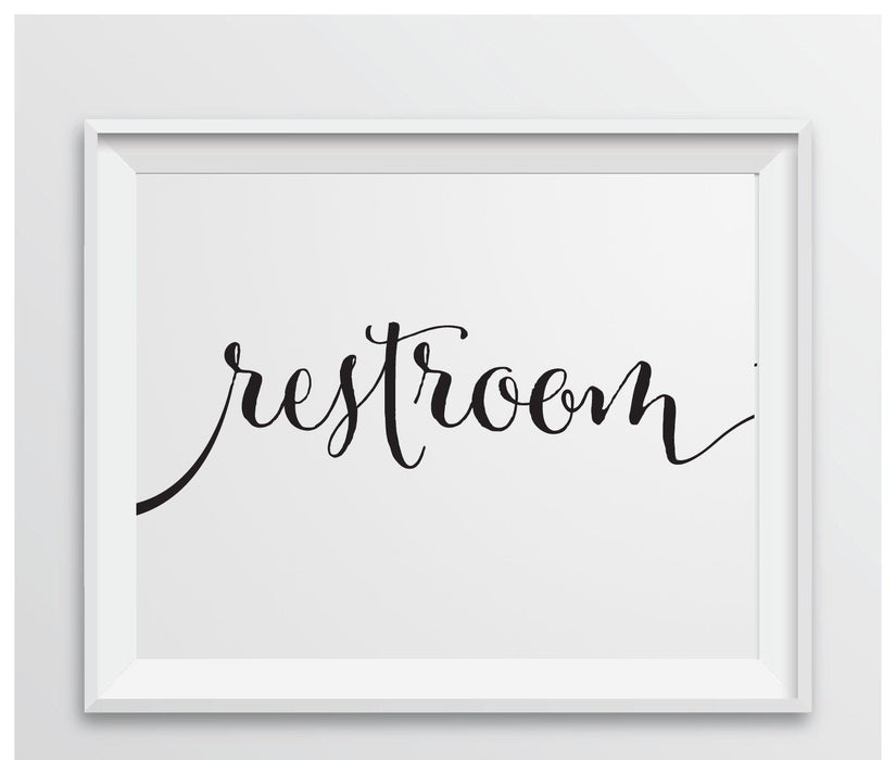 Andaz Press 8.5 x 11-Inch Formal Black & White Wedding Party Signs-Set of 1-Andaz Press-Mr. & Mrs.-