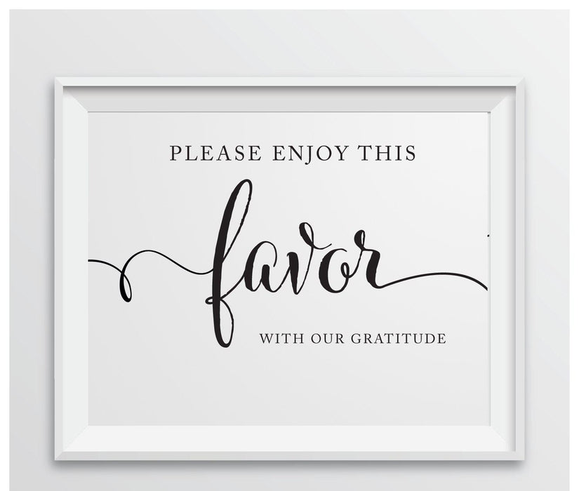 Andaz Press 8.5 x 11-Inch Formal Black & White Wedding Party Signs-Set of 1-Andaz Press-Mr. & Mrs.-