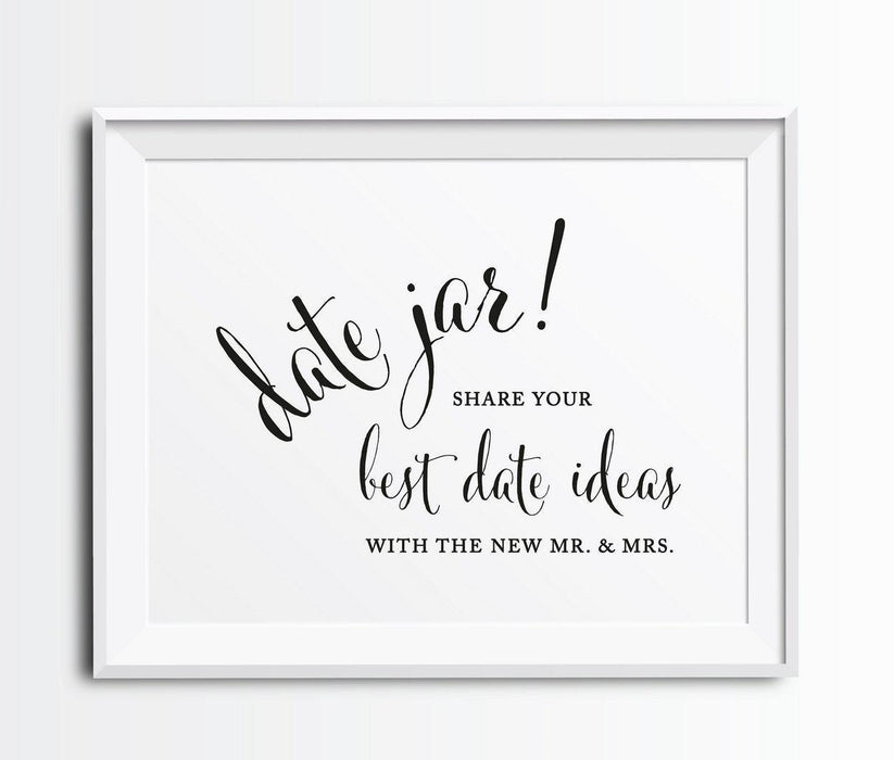 Andaz Press 8.5 x 11-Inch Formal Black & White Wedding Party Signs-Set of 1-Andaz Press-Mr. & Mrs.-