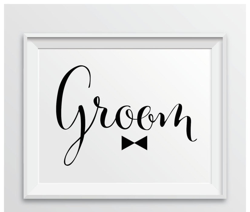 Andaz Press 8.5 x 11-Inch Formal Black & White Wedding Party Signs-Set of 1-Andaz Press-Mr. & Mrs.-