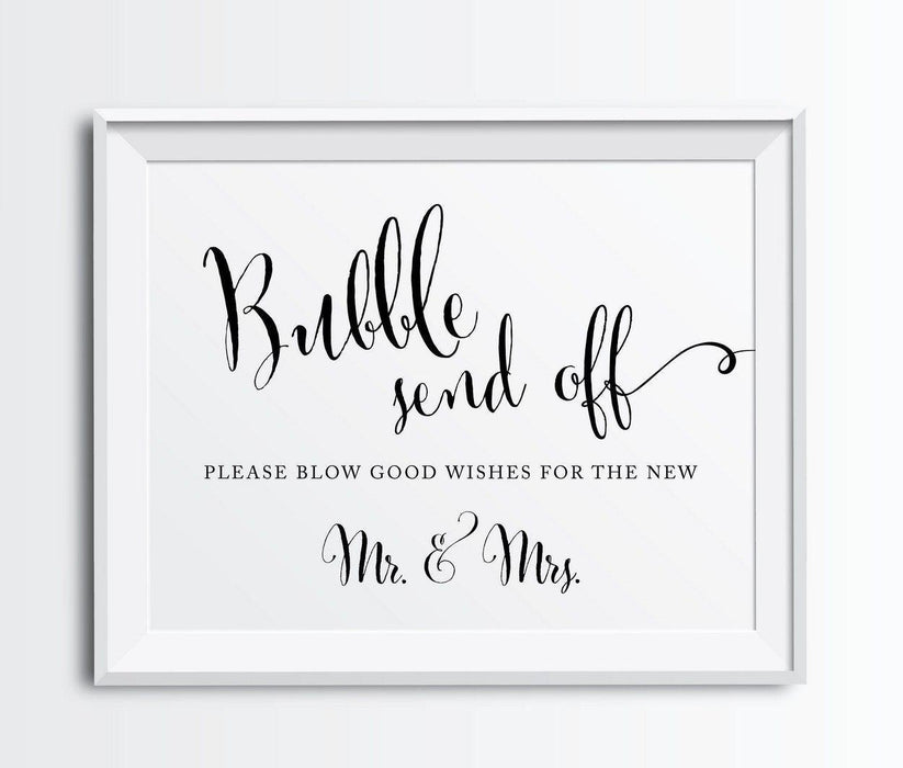 Andaz Press 8.5 x 11-Inch Formal Black & White Wedding Party Signs-Set of 1-Andaz Press-Mr. & Mrs.-