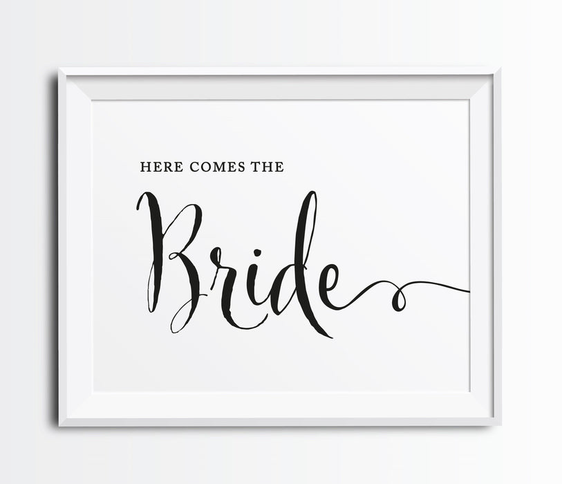 Andaz Press 8.5 x 11-Inch Formal Black & White Wedding Party Signs-Set of 1-Andaz Press-Mr. & Mrs.-