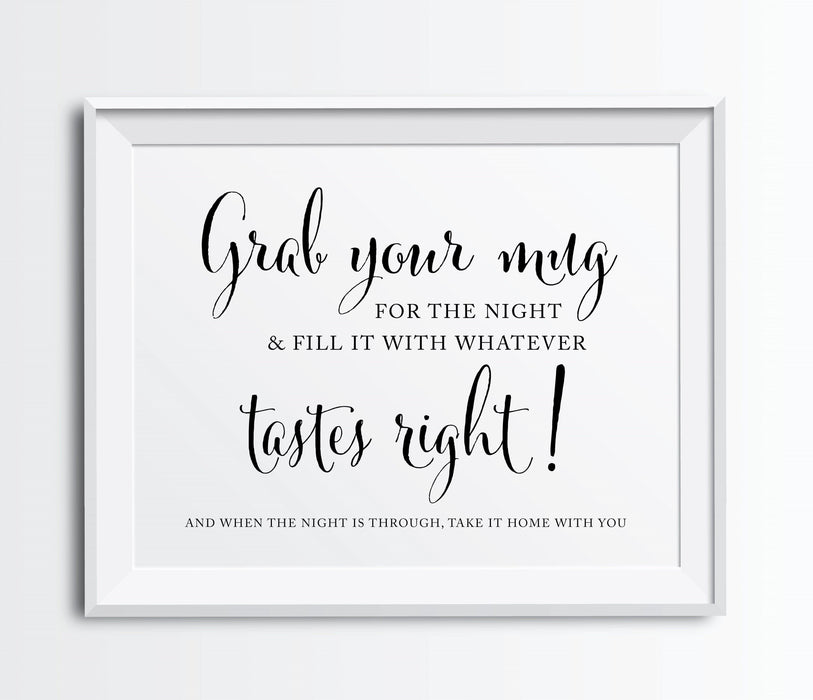 Andaz Press 8.5 x 11-Inch Formal Black & White Wedding Party Signs-Set of 1-Andaz Press-Mr. & Mrs.-