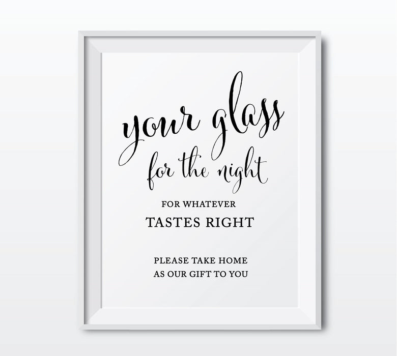 Andaz Press 8.5 x 11-Inch Formal Black & White Wedding Party Signs-Set of 1-Andaz Press-Mr. & Mrs.-
