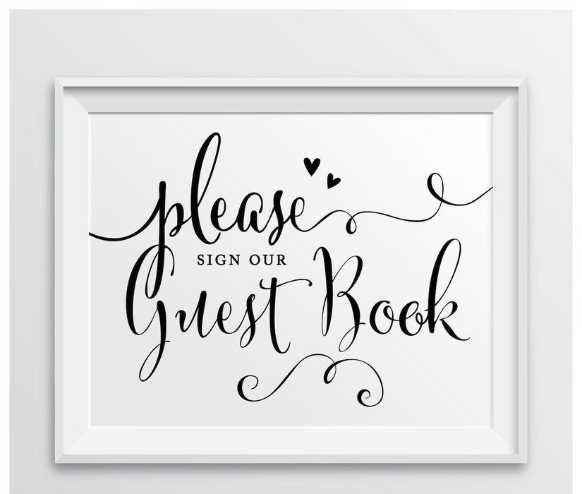 Andaz Press 8.5 x 11-Inch Formal Black & White Wedding Party Signs-Set of 1-Andaz Press-Mr. & Mrs.-
