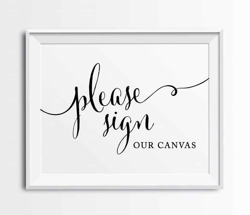 Andaz Press 8.5 x 11-Inch Formal Black & White Wedding Party Signs-Set of 1-Andaz Press-Mr. & Mrs.-