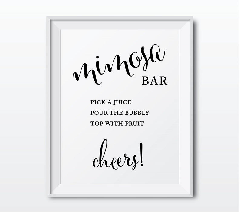 Andaz Press 8.5 x 11-Inch Formal Black & White Wedding Party Signs-Set of 1-Andaz Press-Mr. & Mrs.-