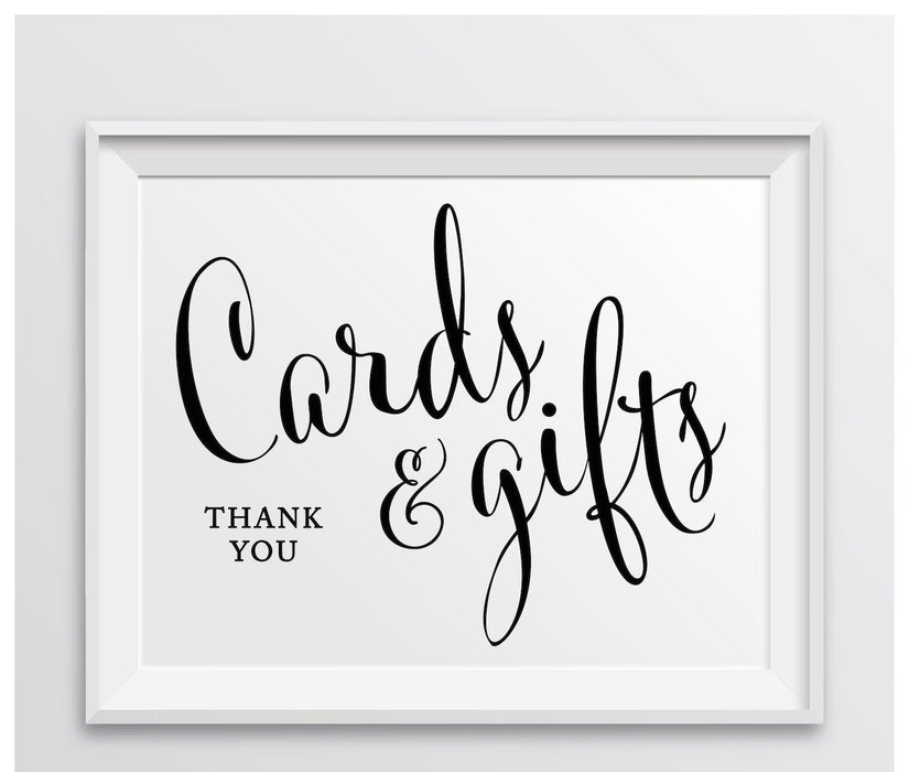 Andaz Press 8.5 x 11-Inch Formal Black & White Wedding Party Signs-Set of 1-Andaz Press-Cards & Gifts Thank You-