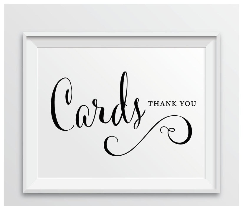 Andaz Press 8.5 x 11-Inch Formal Black & White Wedding Party Signs-Set of 1-Andaz Press-Cards Thank You-