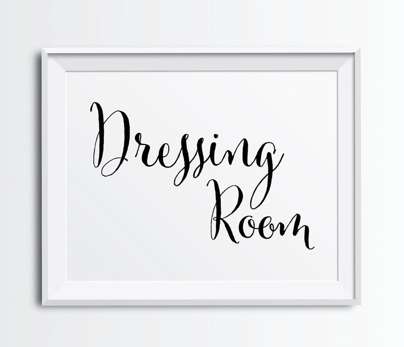 Andaz Press 8.5 x 11-Inch Formal Black & White Wedding Party Signs-Set of 1-Andaz Press-Dressing Room-