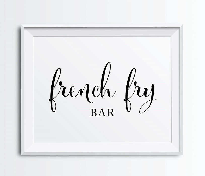 Andaz Press 8.5 x 11-Inch Formal Black & White Wedding Party Signs-Set of 1-Andaz Press-French Fry Potato Bar-