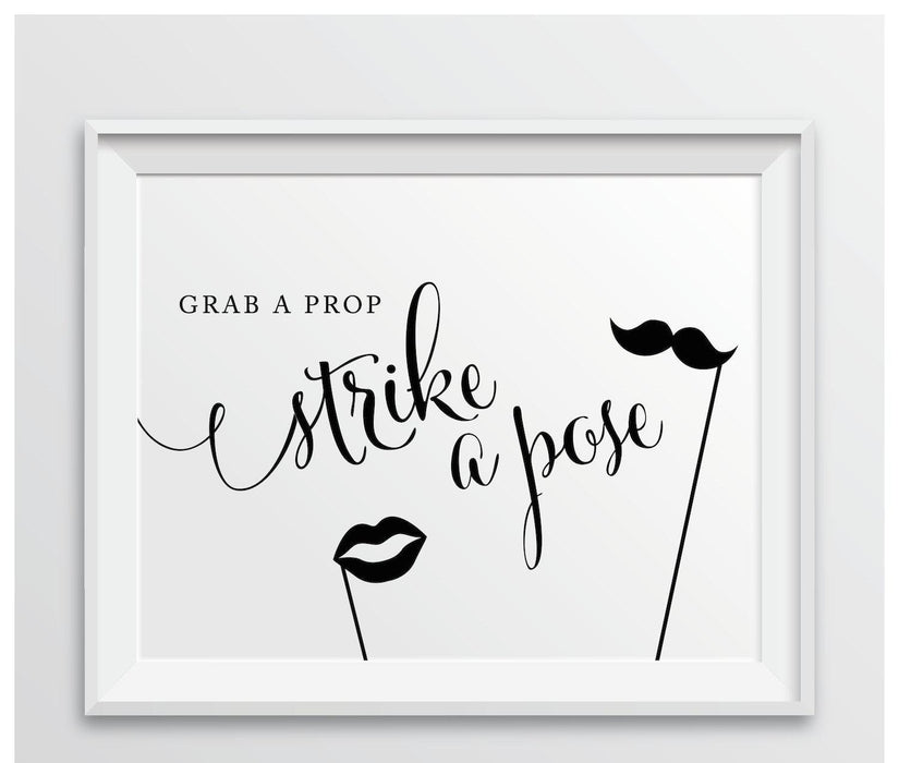 Andaz Press 8.5 x 11-Inch Formal Black & White Wedding Party Signs-Set of 1-Andaz Press-Grab A Prop & Strike A Pose-