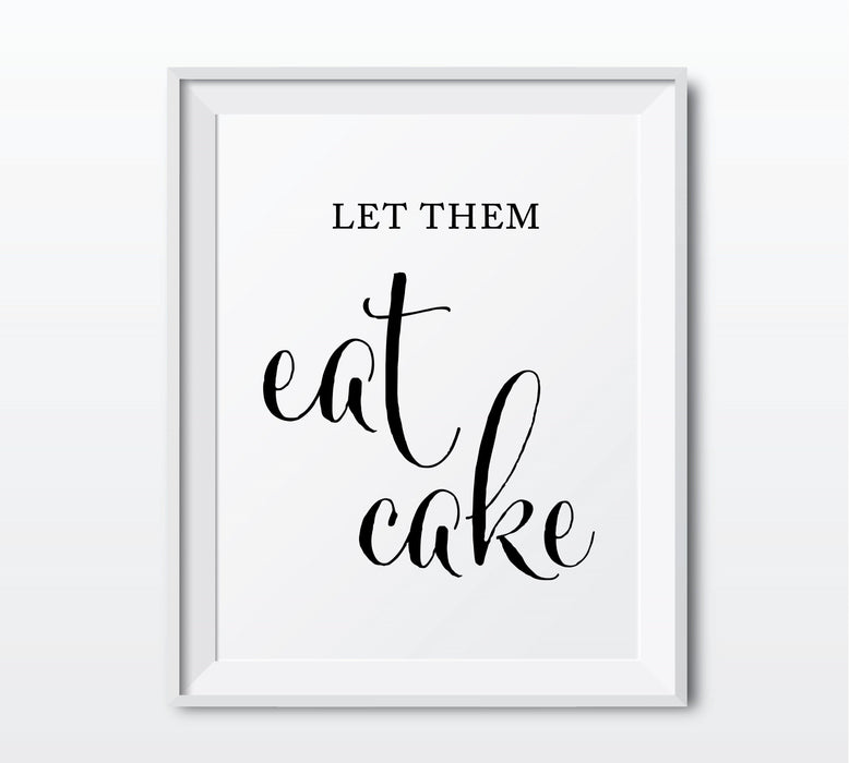 Andaz Press 8.5 x 11-Inch Formal Black & White Wedding Party Signs-Set of 1-Andaz Press-Let Them Eat Cake-