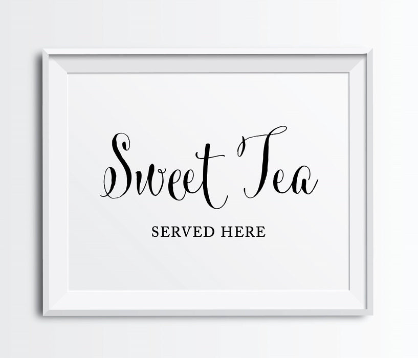 Andaz Press 8.5 x 11-Inch Formal Black & White Wedding Party Signs-Set of 1-Andaz Press-Sweet Tea-