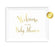 Andaz Press 8.5 x 11 Metallic Gold Baby Shower Party Signs-Set of 1-Andaz Press-Leave Wishes For New Mom & Dad-