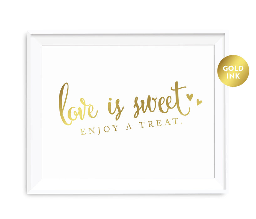 Andaz Press 8.5 x 11 Metallic Gold Wedding Party Favor Signs-Set of 1-Andaz Press-Please Take One-