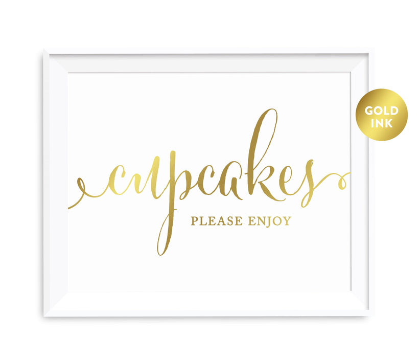 Andaz Press 8.5 x 11 Metallic Gold Wedding Party Favor Signs-Set of 1-Andaz Press-Please Take One-