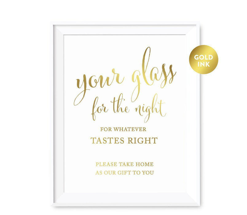 Andaz Press 8.5 x 11 Metallic Gold Wedding Party Favor Signs-Set of 1-Andaz Press-Please Take One-