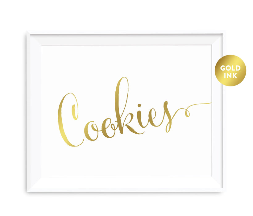 Andaz Press 8.5 x 11 Metallic Gold Wedding Party Favor Signs-Set of 1-Andaz Press-Cookies-