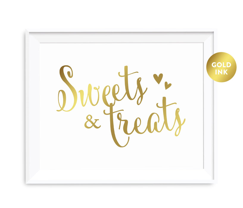 Andaz Press 8.5 x 11 Metallic Gold Wedding Party Favor Signs-Set of 1-Andaz Press-Sweets & Treats-