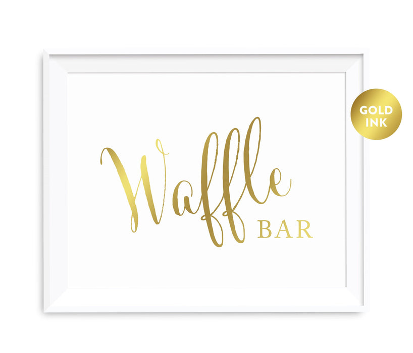 Andaz Press 8.5 x 11 Metallic Gold Wedding Party Favor Signs-Set of 1-Andaz Press-Waffle Bar-