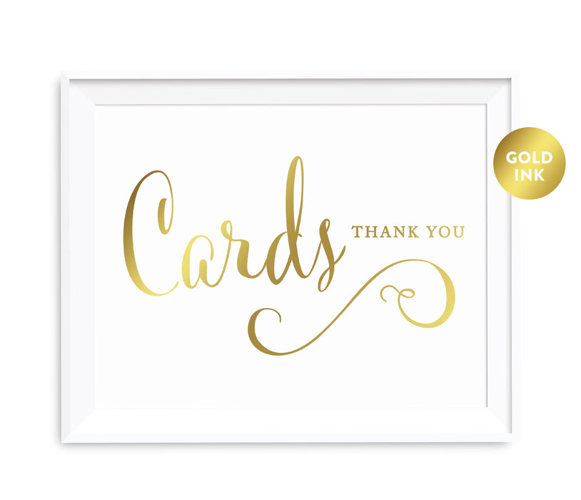 Andaz Press 8.5 x 11 Metallic Gold Wedding Party Signs-Set of 1-Andaz Press-Mr. & Mrs.-