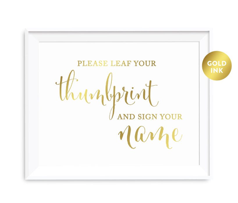 Andaz Press 8.5 x 11 Metallic Gold Wedding Party Signs-Set of 1-Andaz Press-Mr. & Mrs.-