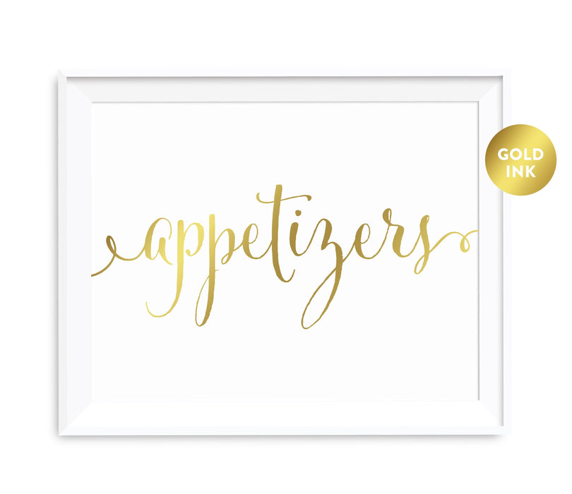 Andaz Press 8.5 x 11 Metallic Gold Wedding Party Signs-Set of 1-Andaz Press-Mr. & Mrs.-