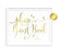 Andaz Press 8.5 x 11 Metallic Gold Wedding Party Signs-Set of 1-Andaz Press-Mr. & Mrs.-